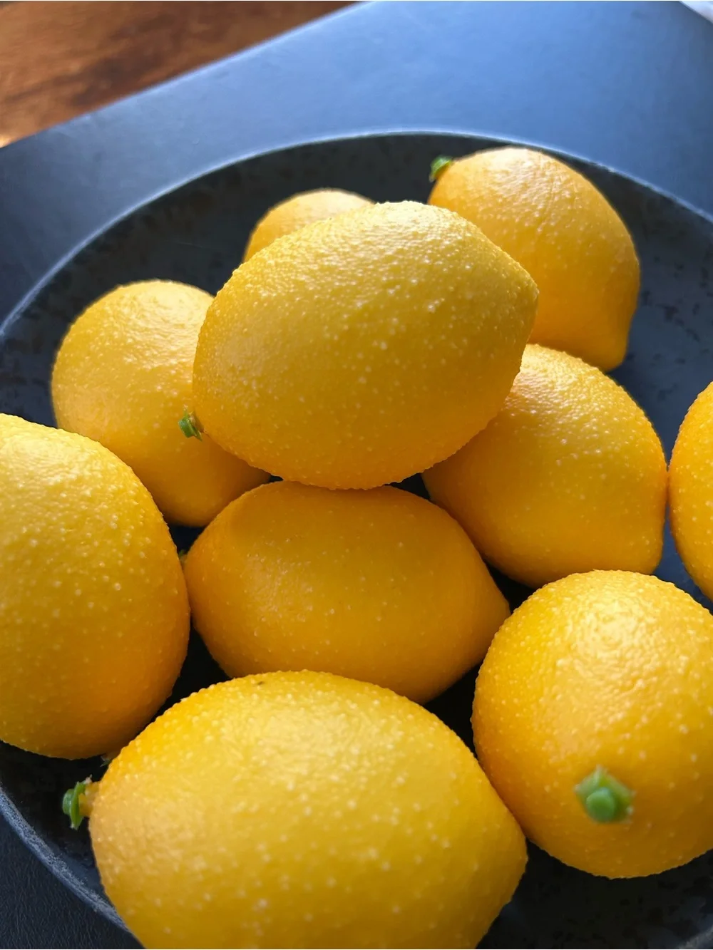 Faux Decorative Lemons in Bright Yellow – Set of Bowl Fillers